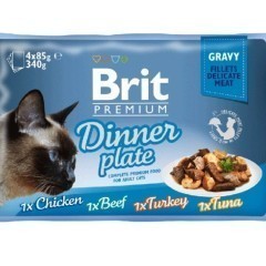 Brit pouch gravy fillet dinner plate 4x85g